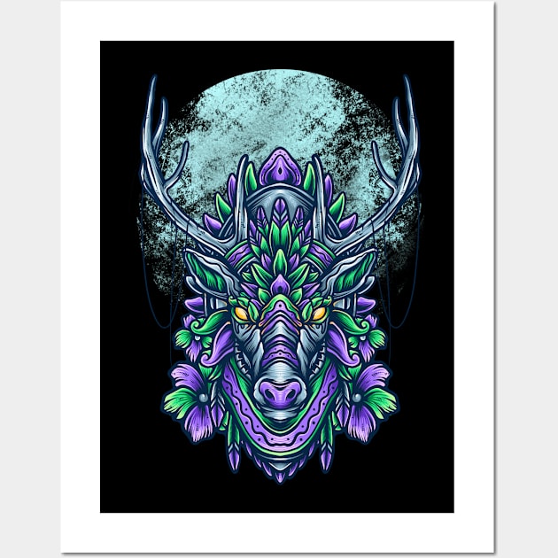 Mystical deer Wall Art by vhiente